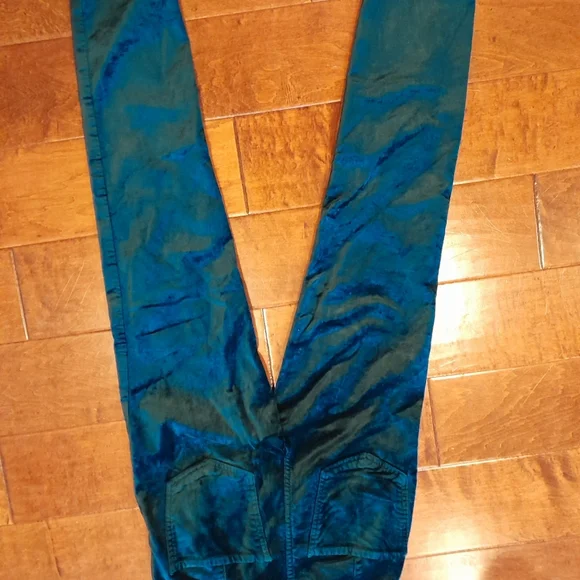 We The Free Gem Teal Velvet Velour High-waisted Skinny Jeans - Picture 3 of 5